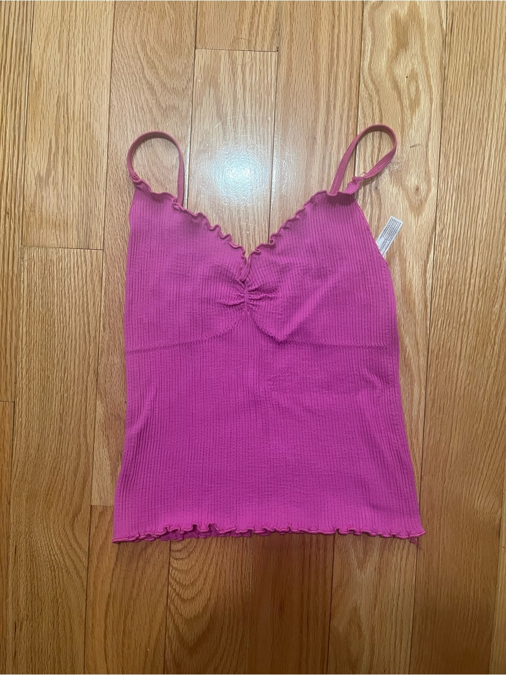 Like new- UO Out from Under Spaghetti-Strap Cami with Ruffle Trim